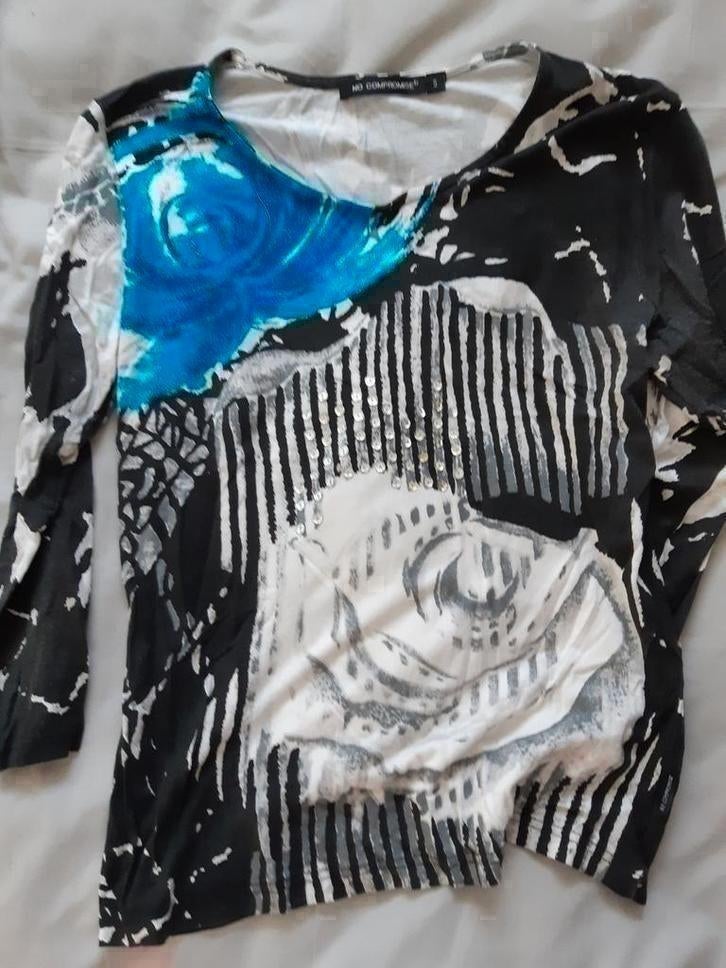 No compromise mooie top lange mouw maat S, Kleding | Dames, Blauw, Ophalen of Verzenden, Zo goed als nieuw, Lange mouw