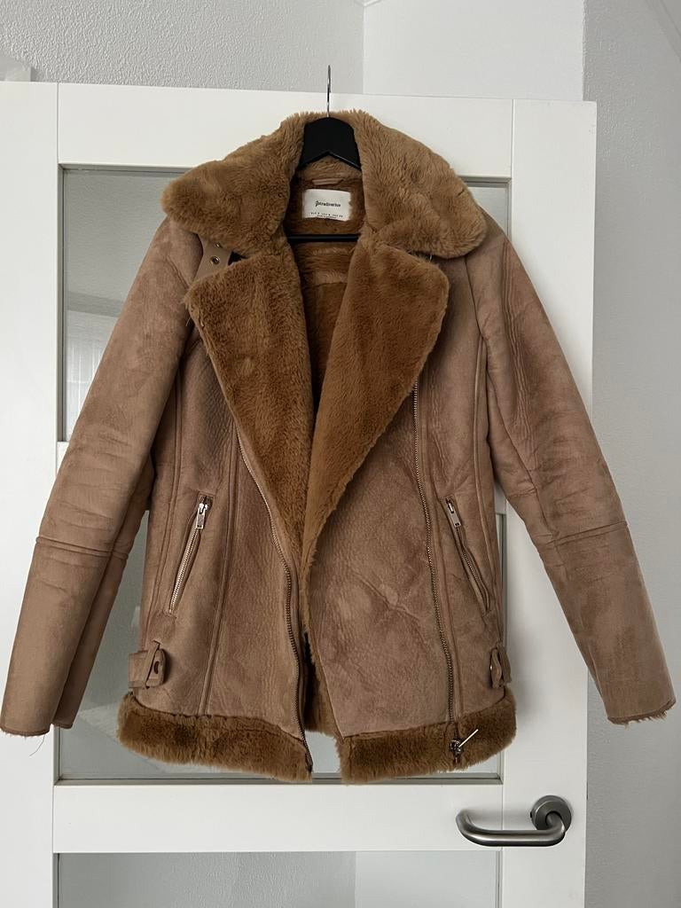 Stradivarius jas, Ophalen of Verzenden, Zo goed als nieuw, Maat 36 (S), Bruin