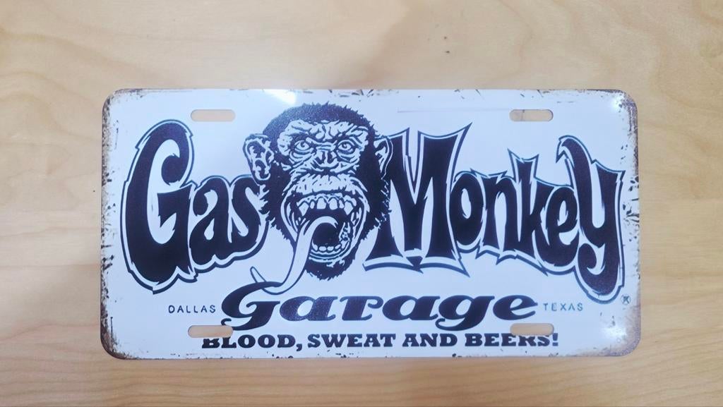 Gas Monkey Garage Kentekenplaat - Metalen Decoratie, Ophalen of Verzenden, Nieuw