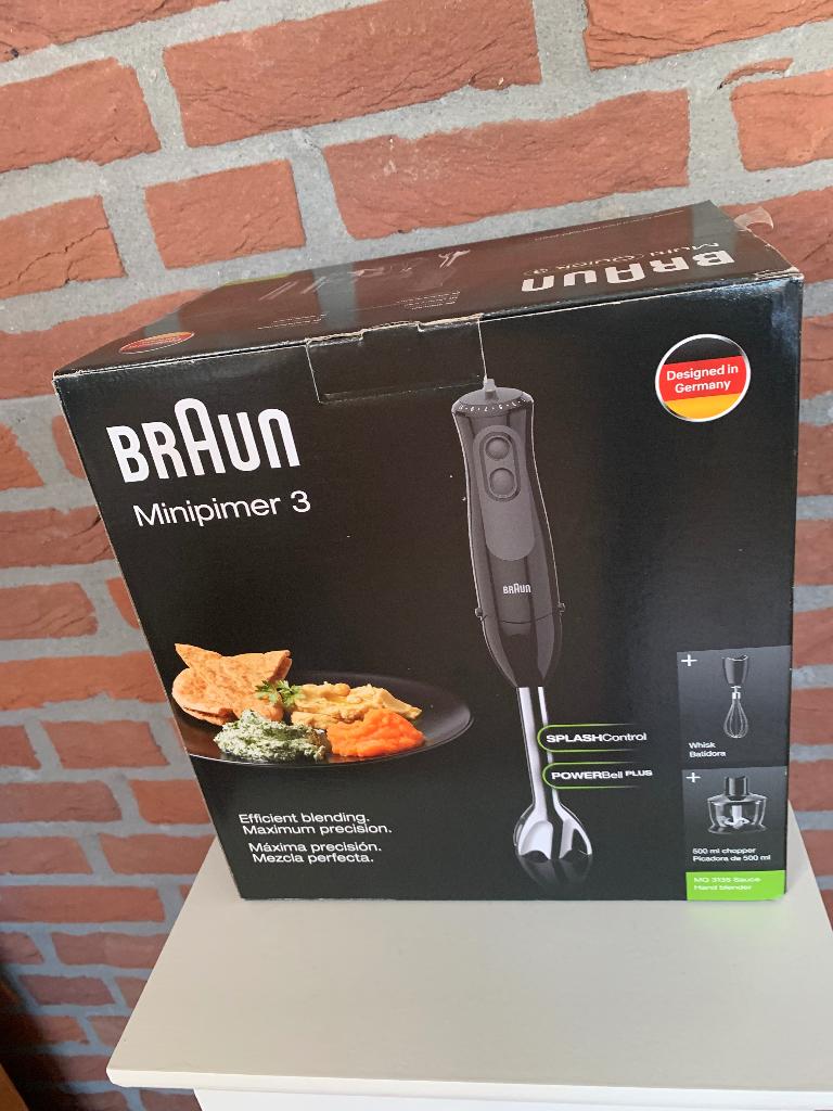 Braun staafmixer, Witgoed en Apparatuur, Minder dan 1 liter, Ophalen of Verzenden, Nieuw, 1 snelheid