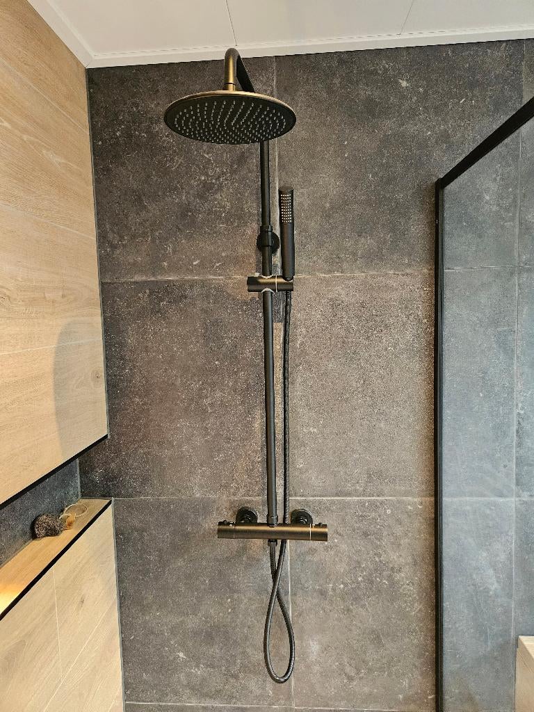 Regendouche (mat zwart), Ophalen, Nieuw, Douche