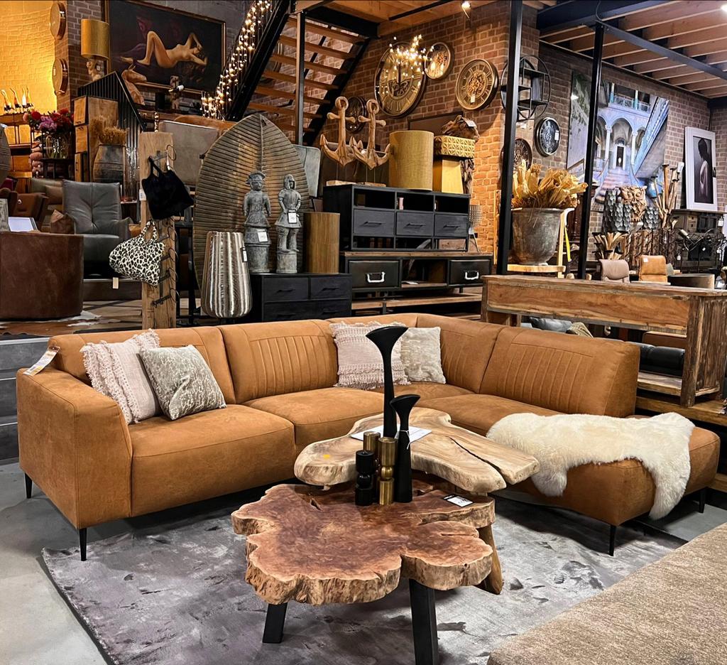 Hoekbank Aspen het anker in cognac direct leverbaar, Ophalen of Verzenden, Hoekbank