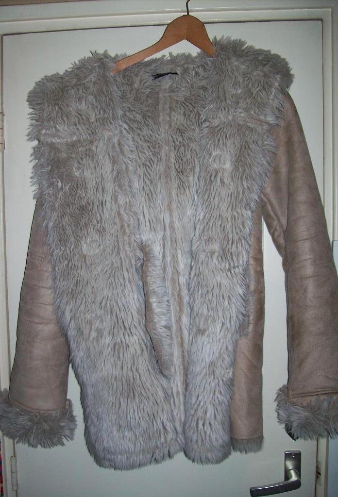 Lammy Coat bruin met bont vacht S 36 Miss Fox, Kleding | Dames, Bruin, Miss Fox, Nieuw, Ophalen of Verzenden
