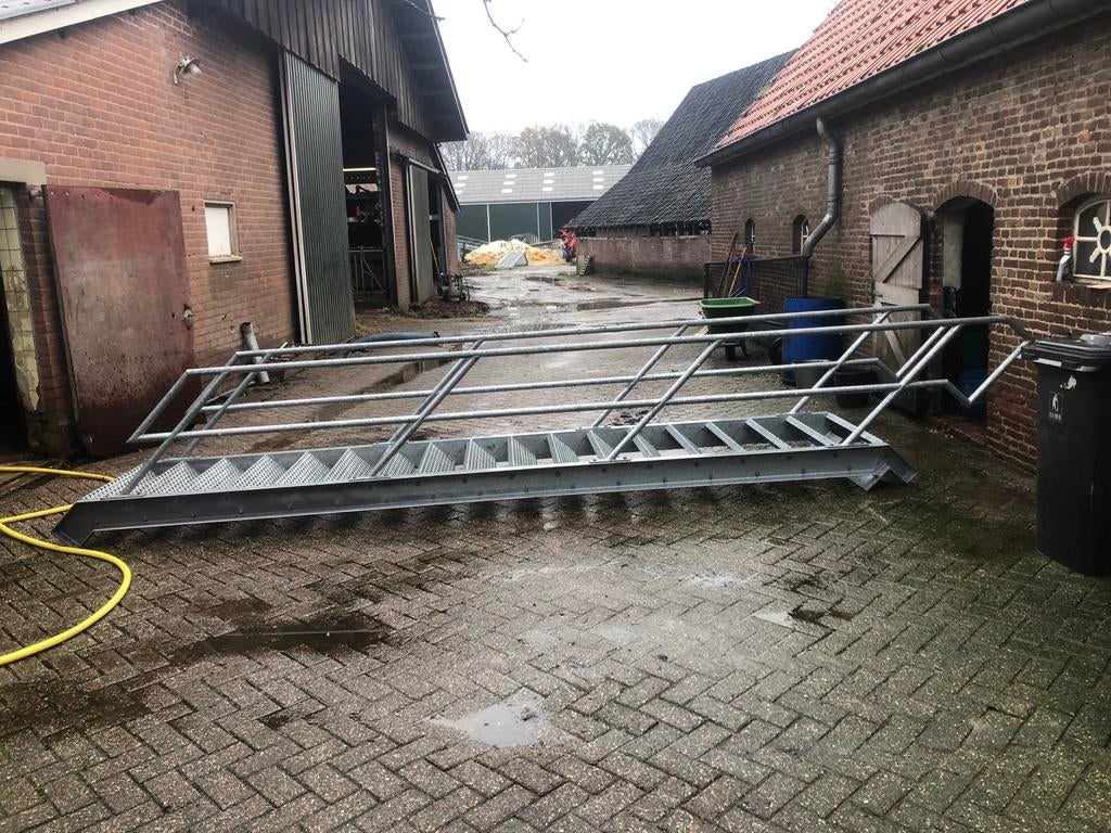 Trap metalentrap brandtrap noodtrap gegalvaniseerd, Doe-het-zelf en Verbouw, Ophalen of Verzenden, Zo goed als nieuw, Trap, 2 tot 4 meter