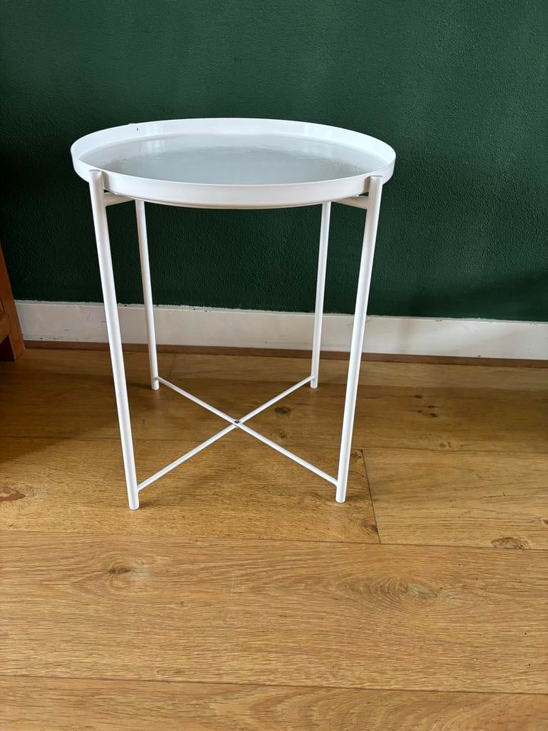 IKEA Gladom Bijzettafel - Wit, Ophalen, Minder dan 45 cm, Minder dan 55 cm, Metaal of Aluminium