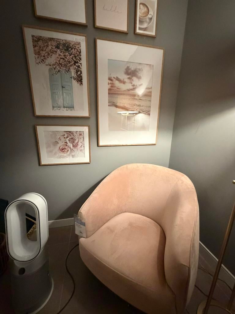 Fauteuil Licht Roze, Huis en Inrichting, Fauteuils, Nieuw, Stof, 75 tot 100 cm, 75 tot 100 cm, Ophalen of Verzenden