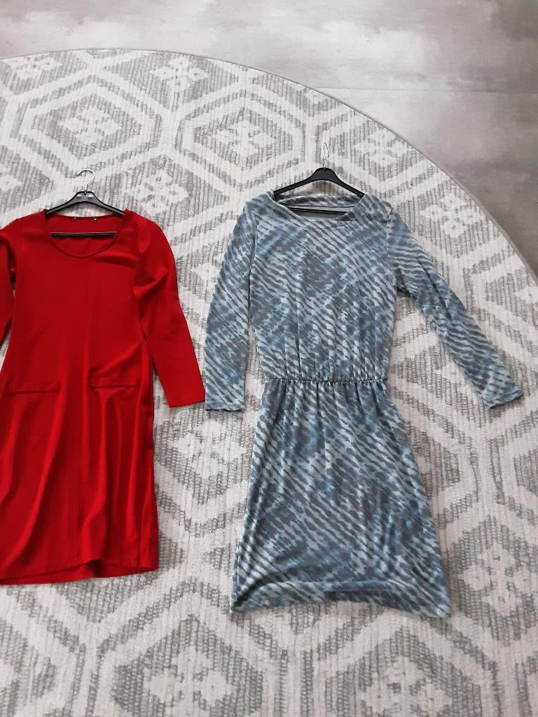 Mooie, blauwe jurk van Juffrouw Jansen - maat M- kleur blauw, Maat 38/40 (M), Blauw, Ophalen of Verzenden, Zo goed als nieuw