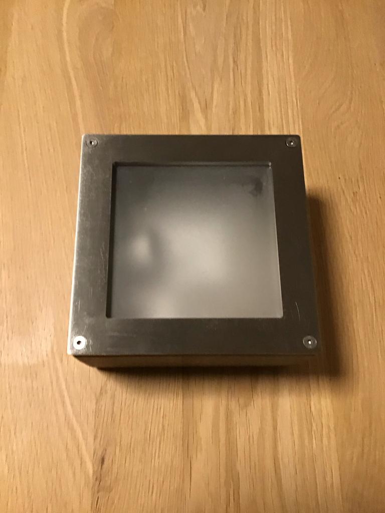 Metalen rvs plafond- wandlamp, Ophalen, Gebruikt, Minder dan 50 cm, Rvs