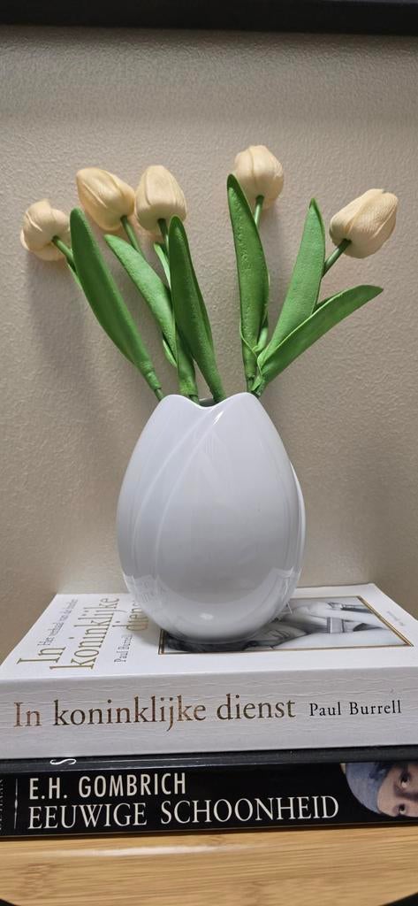 Arzberg porselein tulp vaas 15cm, Wit, Aardewerk of Porselein, Nieuw, Ophalen of Verzenden