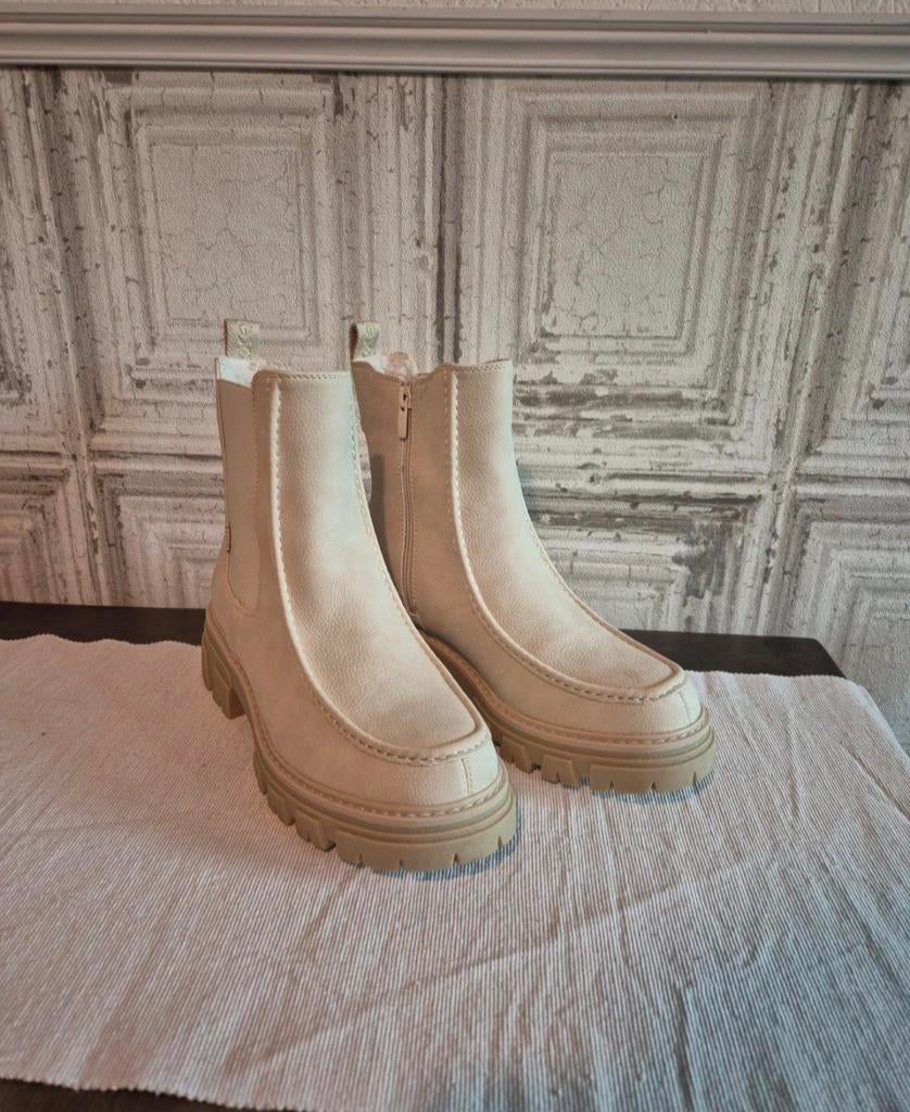 Nieuwe Mexx Enkellaarsjes maat 40 - Stijlvol en Comfortabel!, Kleding | Dames, Schoenen, Mexx, Beige, Lage of Enkellaarzen, Nieuw