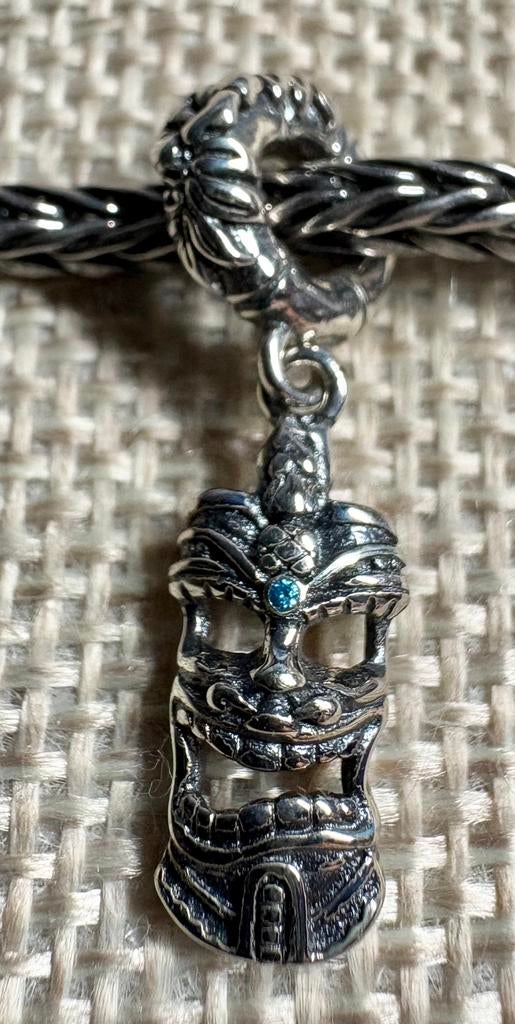 Aurora Charm Tiki Masker, Verzenden, Nieuw, Zilver, Overige merken