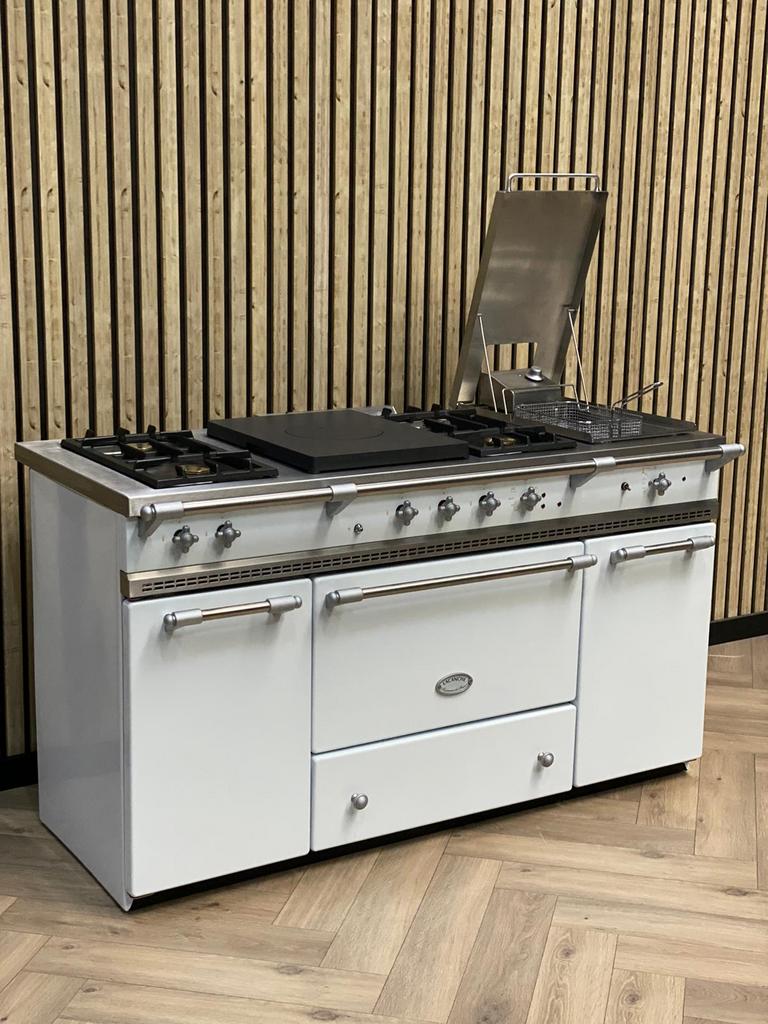 Prachtige Lacanche Creme 150cm Gas + Hete Lucht, Warmhoudplaat, 60 cm of meer, Ophalen of Verzenden, Zo goed als nieuw