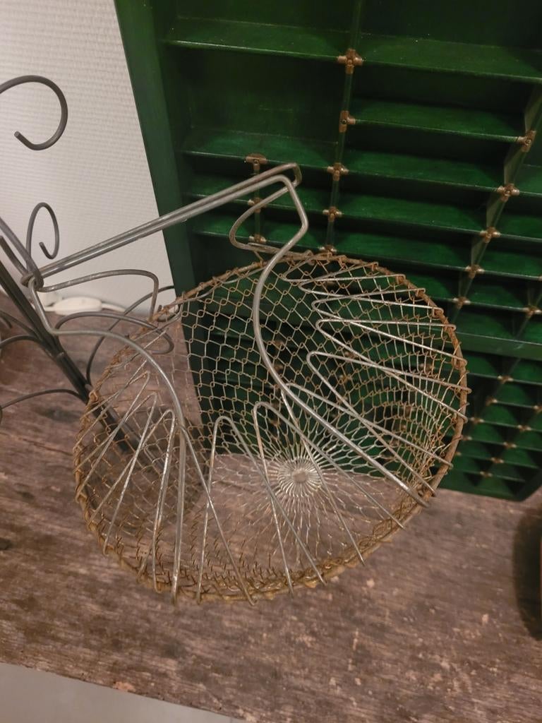 Brocante slamand / brocant draadmandje, Ophalen of Verzenden