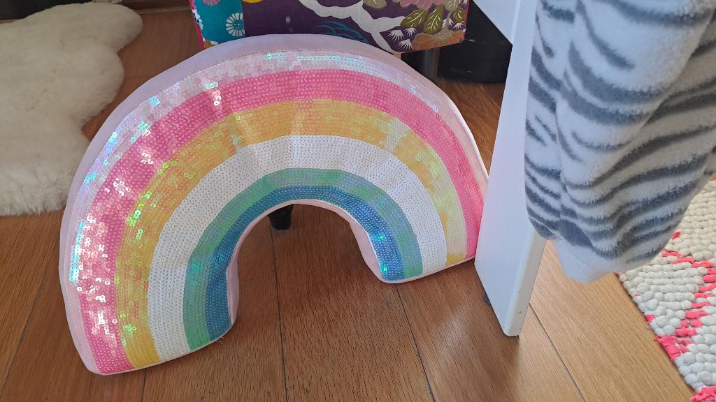 kussen regenboog Hema, Ophalen of Verzenden, Zo goed als nieuw, Kleed of Kussen