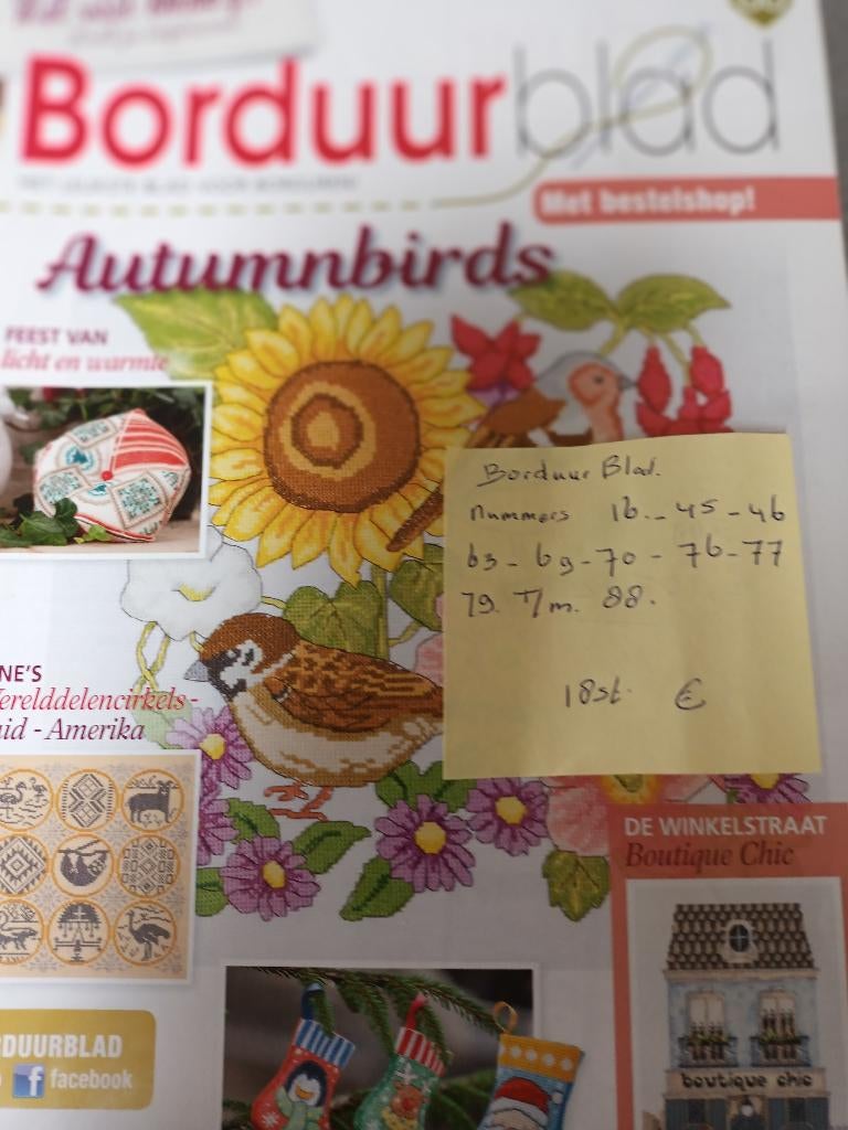 Borduurbladen van "Borduurblad., Ophalen of Verzenden, Gebruikt