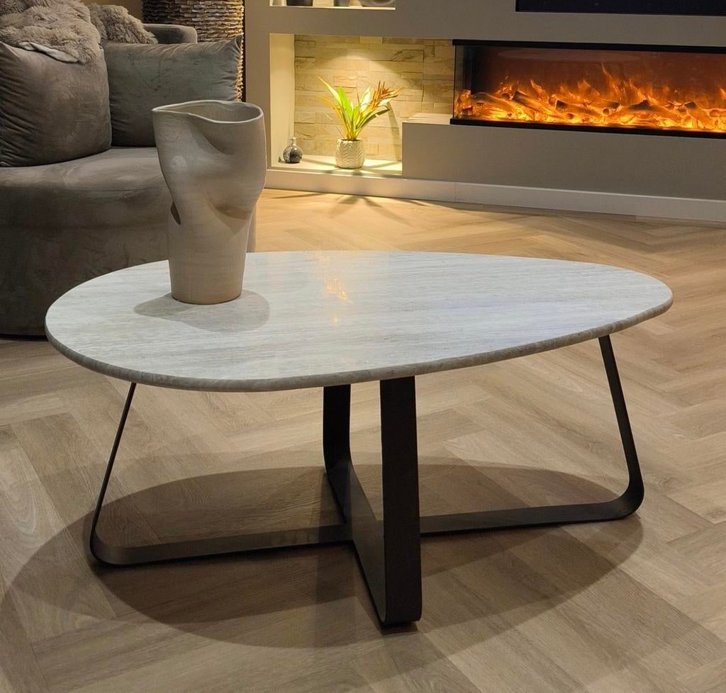 PTMD Muka marmeren salontafel/ coffee table, Ophalen, 100 tot 150 cm, Nieuw, 50 tot 100 cm