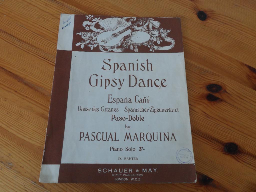 Spanish gipsy dance - pascual marquina, Gebruikt, Ophalen of Verzenden, Artiest of Componist, Piano