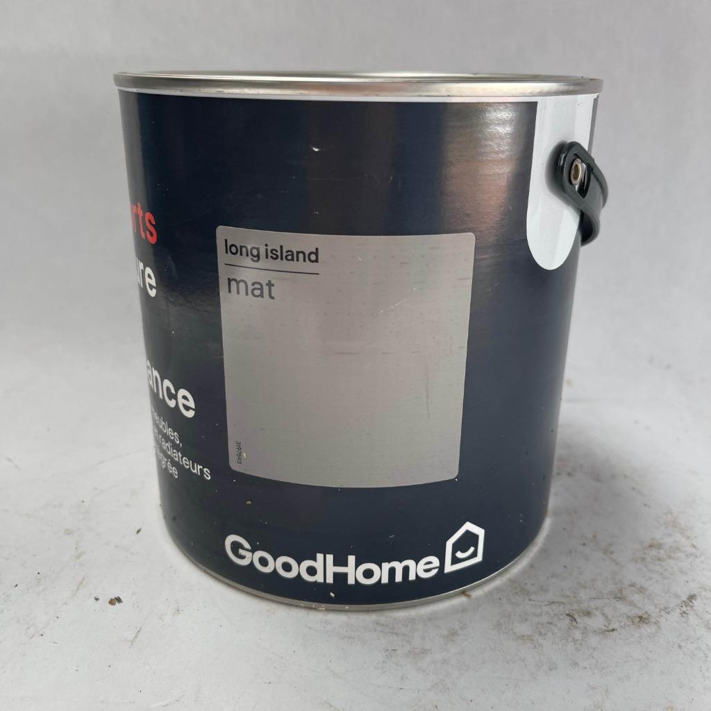 GoodHome Long Island Bruin Grijs Mat Allround Verf Lak 2L, GoodHome, GoodHome, Nieuw, Ophalen of Verzenden
