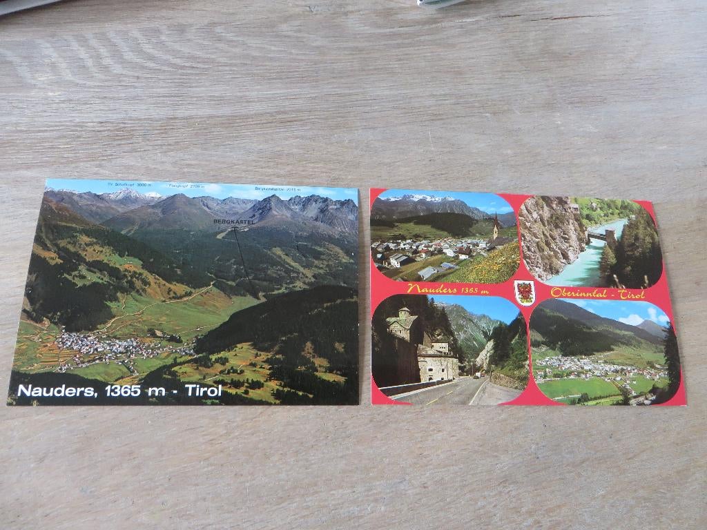 Ansichtkaart Nauders - Tirol Oostenrijk 2 stuks, Ophalen of Verzenden, 1980 tot heden, Ongelopen, Oostenrijk
