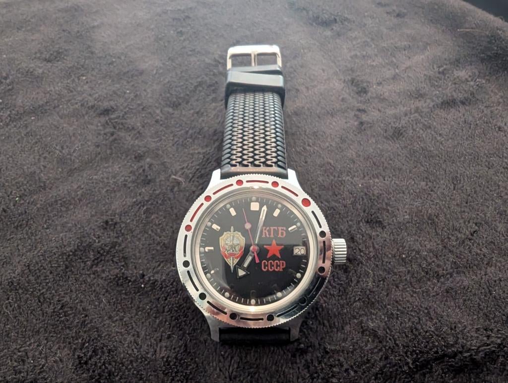 Vintage KGB CCCP Polshorloge 1980, Sieraden, Tassen en Uiterlijk, Horloges | Heren, Overige merken, Gebruikt, Staal, Polshorloge