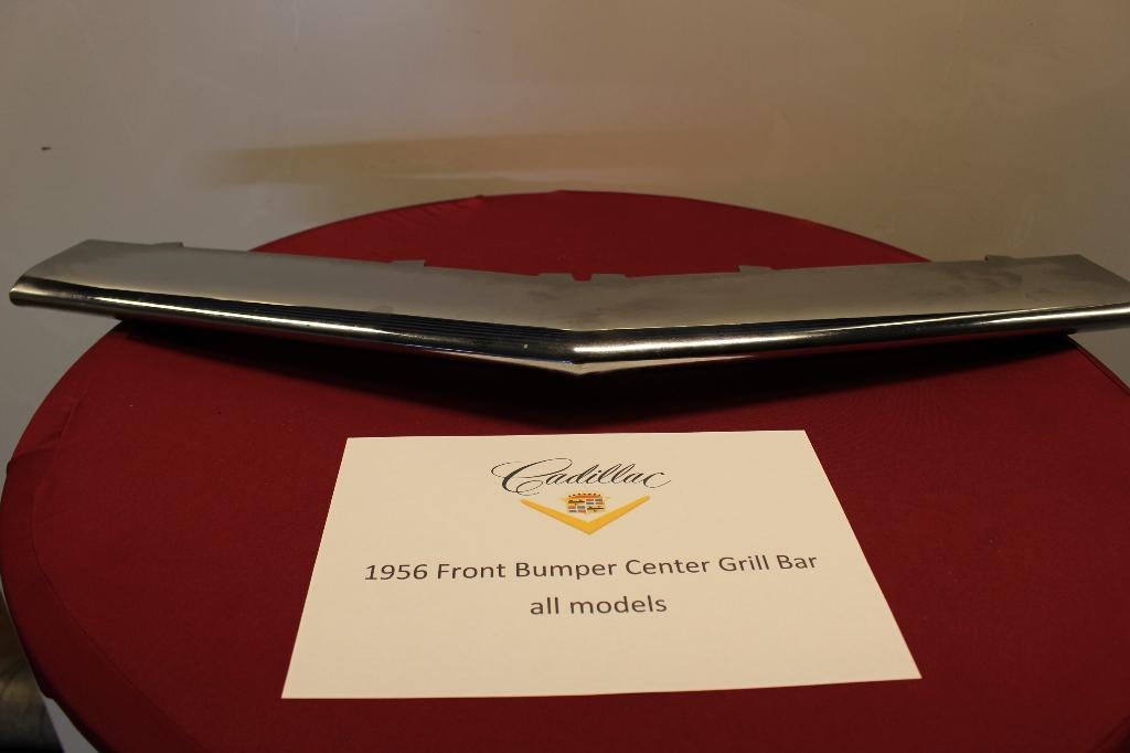 1956 Cadillac chrome bumper, verchroomd, grille center bar, Ophalen, Voor, Gereviseerd, Cadillac