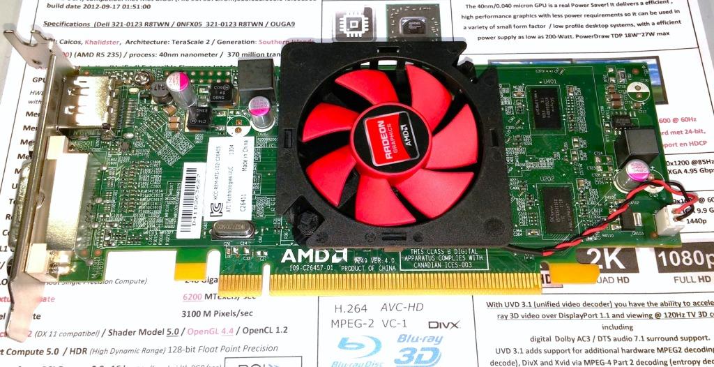 AMD Radeon HD7470 1GB DDR3 Low Profile SFF PCI-E videokaart, AMD, GDDR3, Ophalen of Verzenden, Zo goed als nieuw