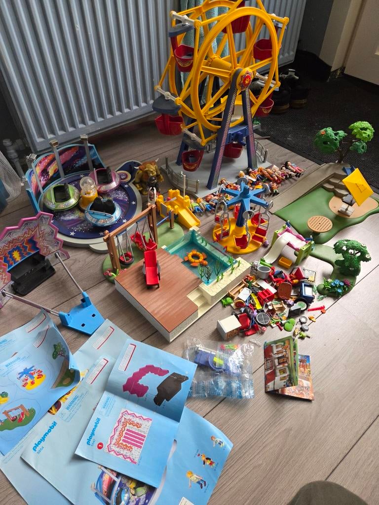 Playmobil Sets - Reuzenrad & Breakdance + Boekjes, Ophalen of Verzenden, Gebruikt, Complete set