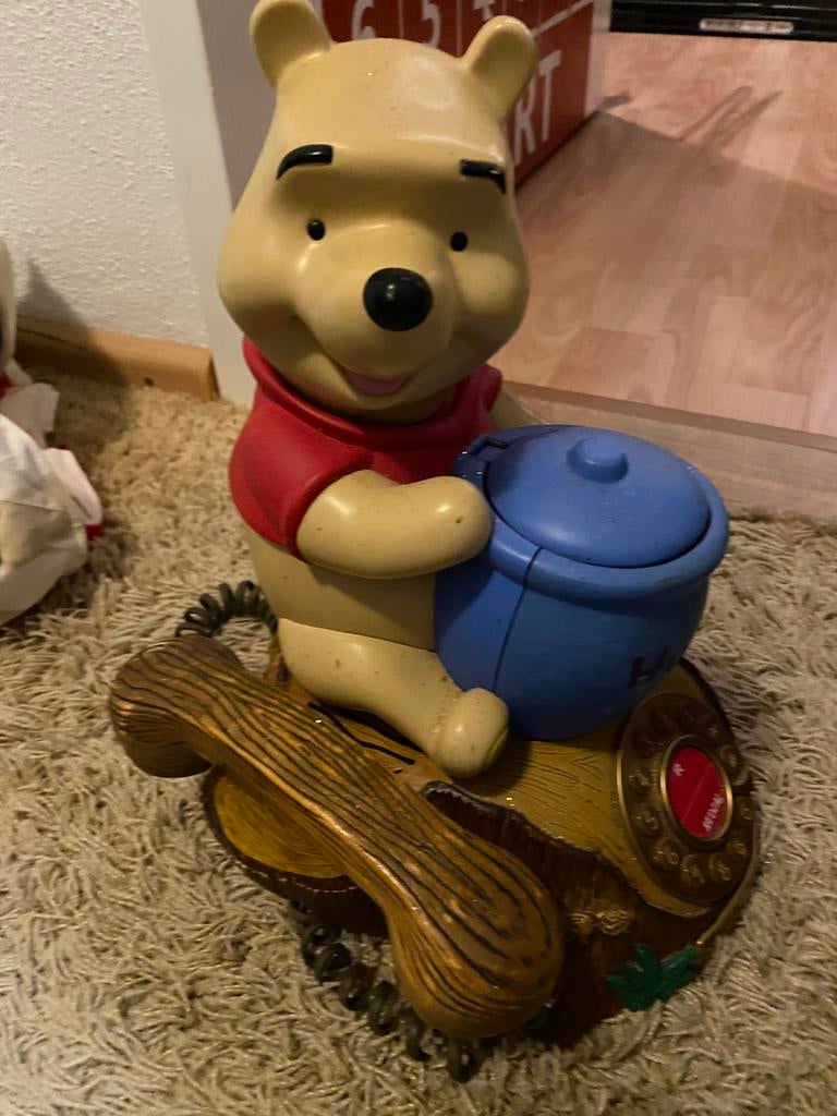 Disney Winnie the pooh ouderwetse telefoon, Verzamelen, Disney, Ophalen of Verzenden, Winnie de Poeh of vrienden, Zo goed als nieuw