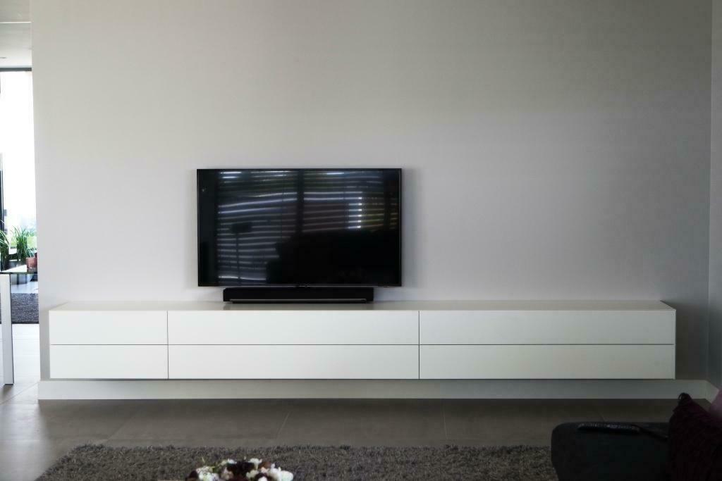 Super lang tv-meubel zweefkast in verstek gemaakt Artyx 22, Huis en Inrichting, Ophalen, Met klep(pen), Minder dan 100 cm, 25 tot 50 cm