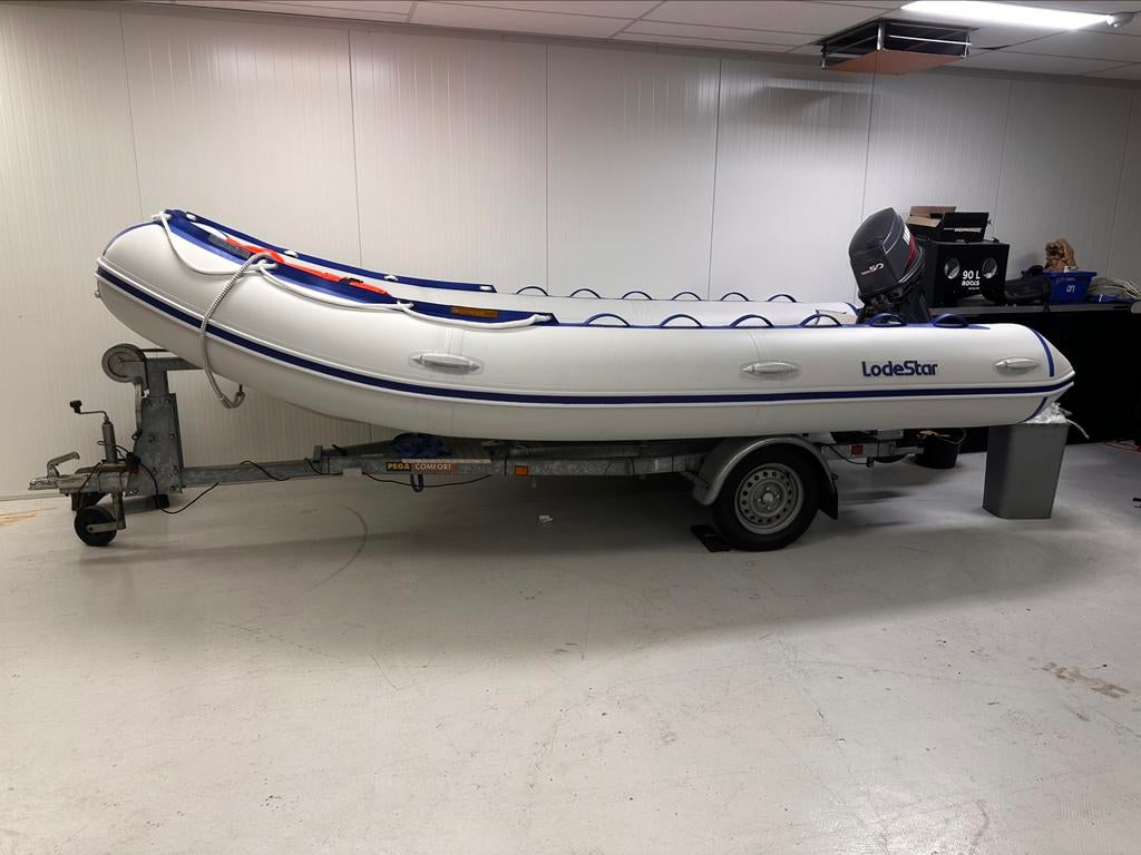 Verkocht ! Nwe Lodestar RIB 460 met 50 pk  en kanteltrailer, Yamaha, Ophalen of Verzenden, Zo goed als nieuw, Benzine