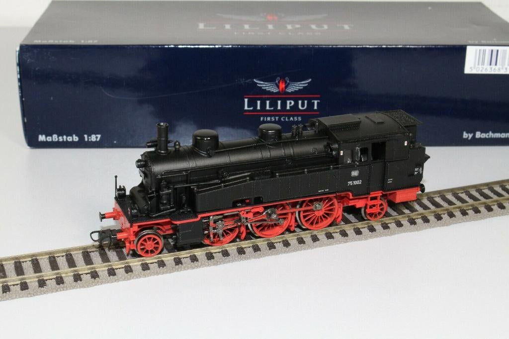Liliput stoomlokomotief BR 75 1002 DB analoog ,dig.voorberei, Hobby en Vrije tijd, Modeltreinen | H0, Nieuw, Ophalen of Verzenden