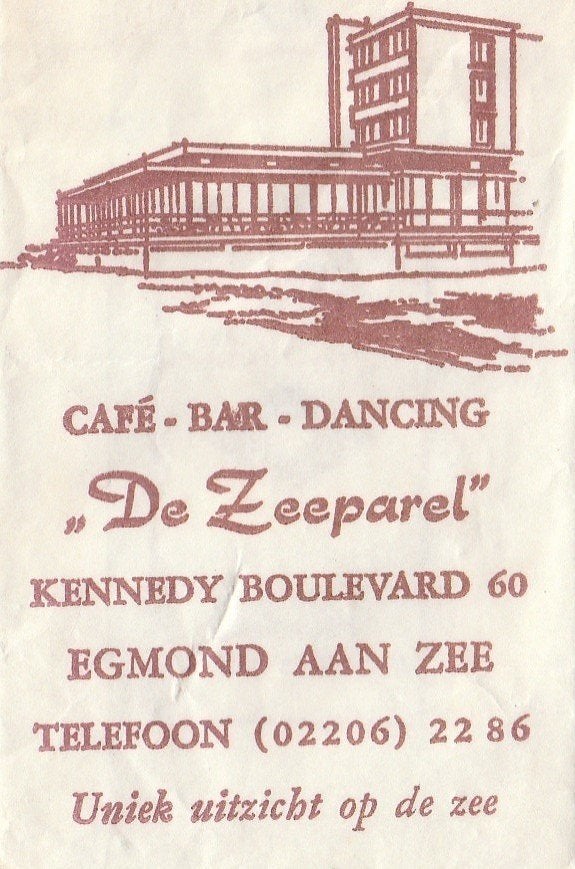 De Zeeparel Kennedy Boulevard Egmond aan Zee - dancing, Ophalen of Verzenden