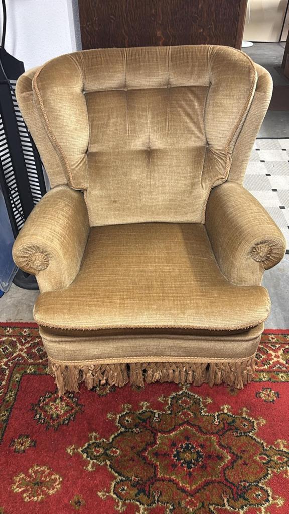 Fauteuil te koop. Vintage, Ophalen of Verzenden, Gebruikt, 75 tot 100 cm, 50 tot 75 cm