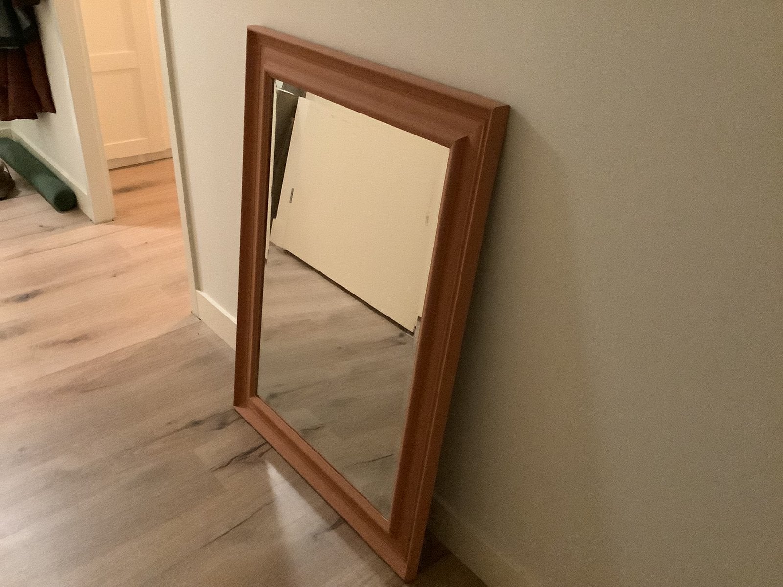 Spiegel houten lijst, Ophalen, Minder dan 50 cm, Zo goed als nieuw, Minder dan 100 cm