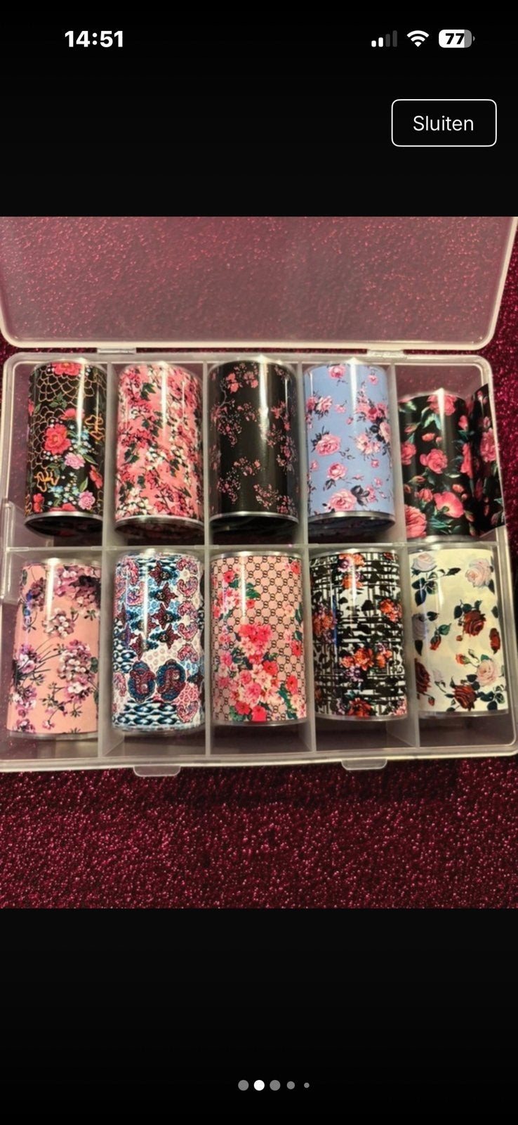 Nailart Foils van Young Nails, Overige kleuren, Ophalen of Verzenden, Zo goed als nieuw, Handen en Nagels