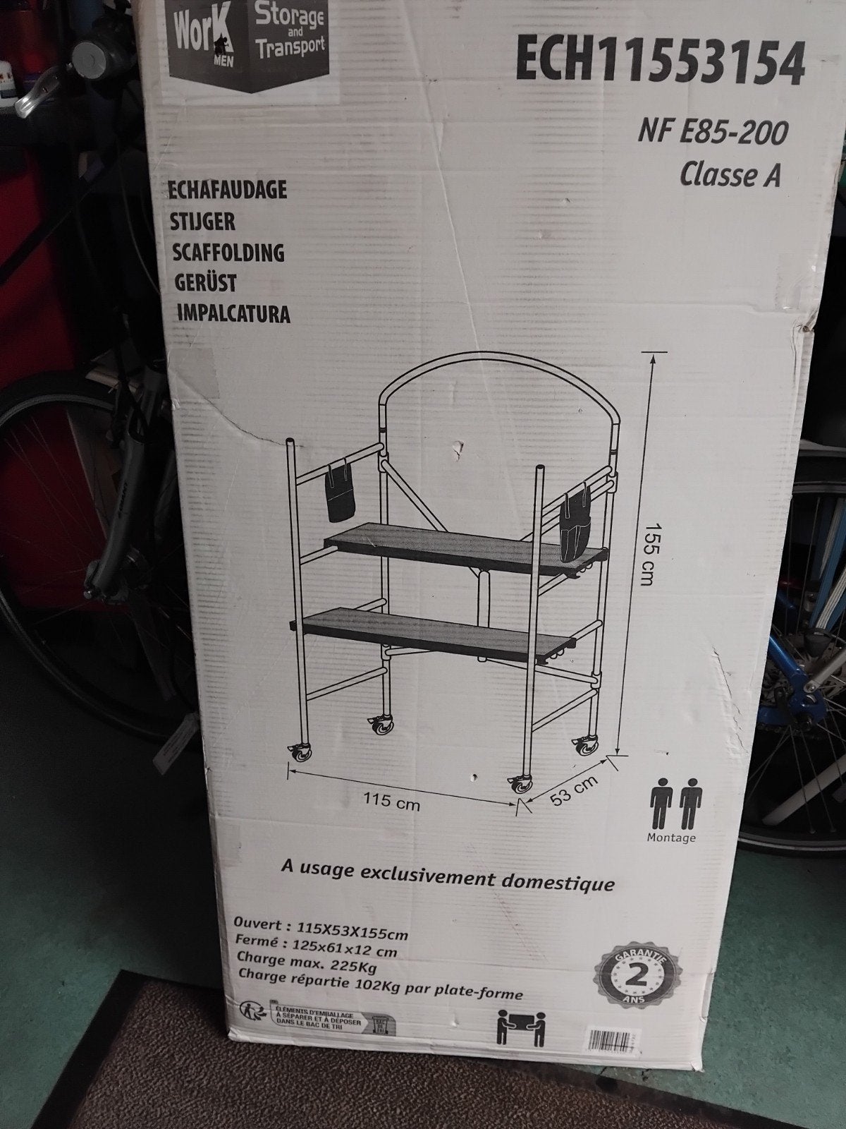 Work'Men Steiger - Nieuw in doos, Doe-het-zelf en Verbouw, Steigers, Ophalen