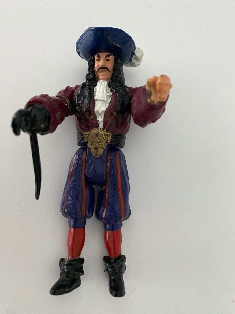 Vintage Piraten Speelfiguur - Kapitein haak met Zwaard, Ophalen of Verzenden, Gebruikt