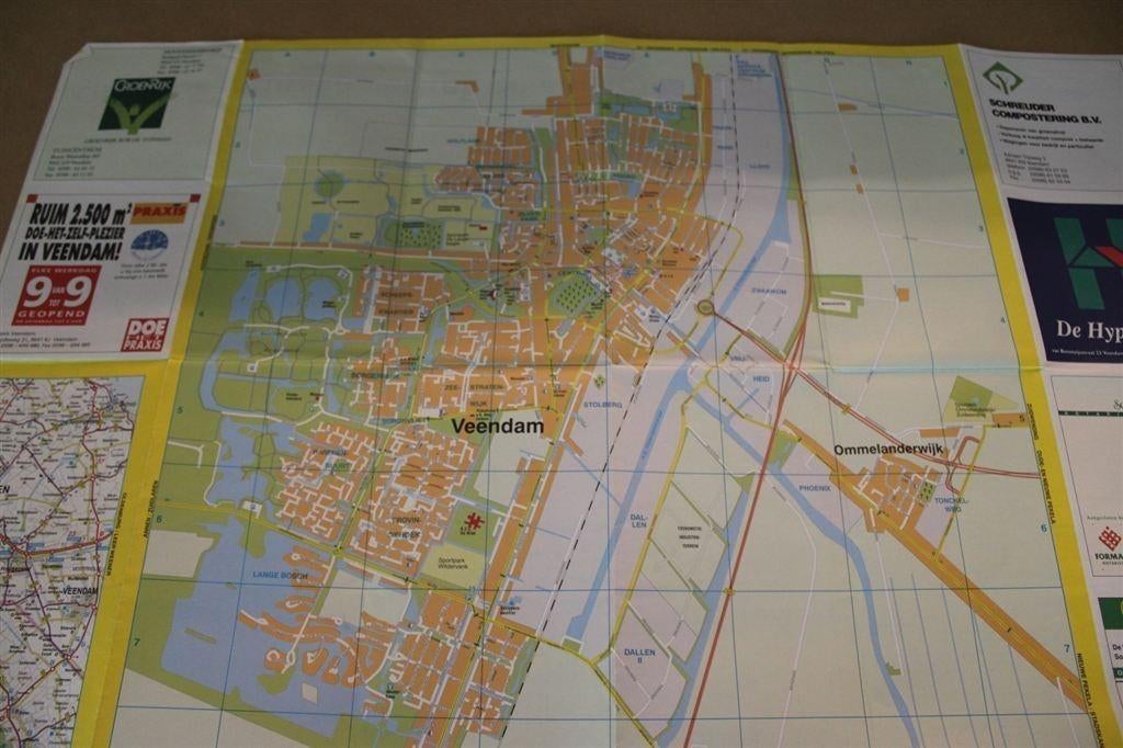 Falk Veendam Plattegrond. 1e druk 2000., Gelezen, Ophalen of Verzenden, Landkaart, 1800 tot 2000