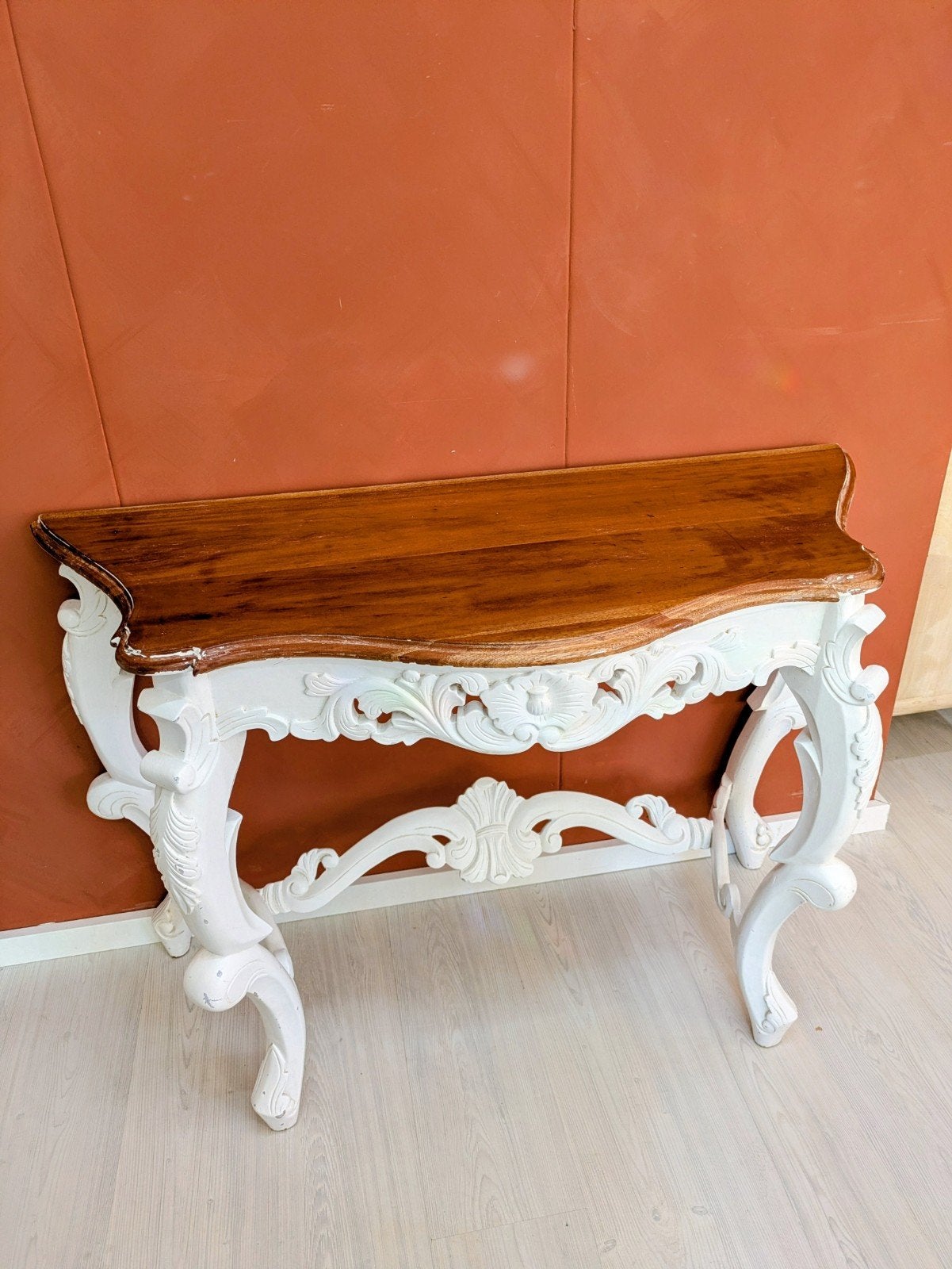Barok Sidetable Consoletafel Teak, Ophalen