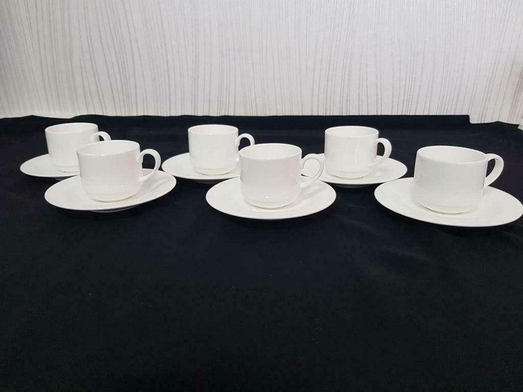 6 x Espresso Kopjes met Schotels | Richard Ginori 1735, Huis en Inrichting, Keuken | Servies, Ophalen, Zo goed als nieuw, Overige stijlen