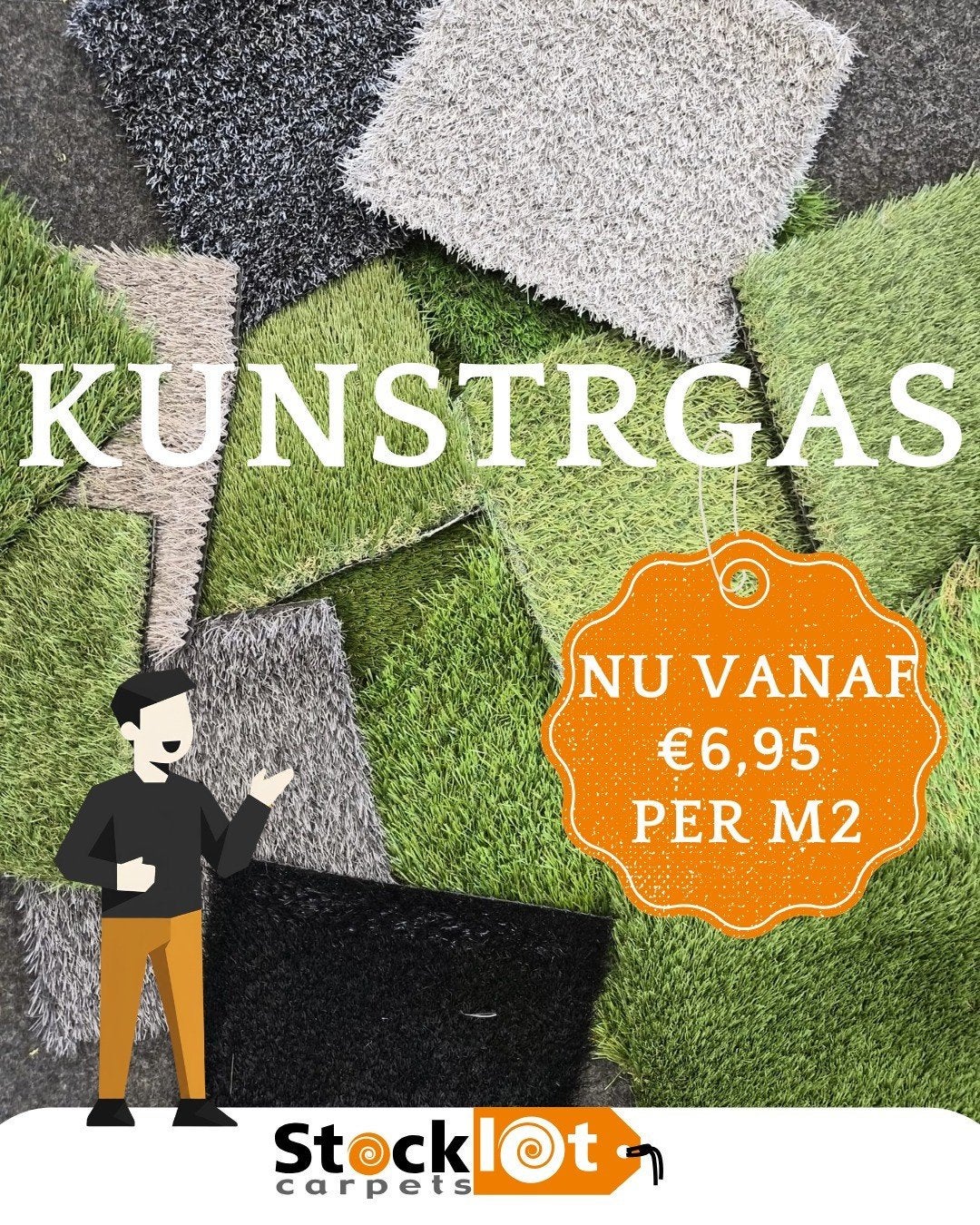 Gras tapijten voor tuin, balkon of terras - Vanaf   4.95/m, Tuin en Terras, Ophalen of Verzenden, Nieuw, Gras