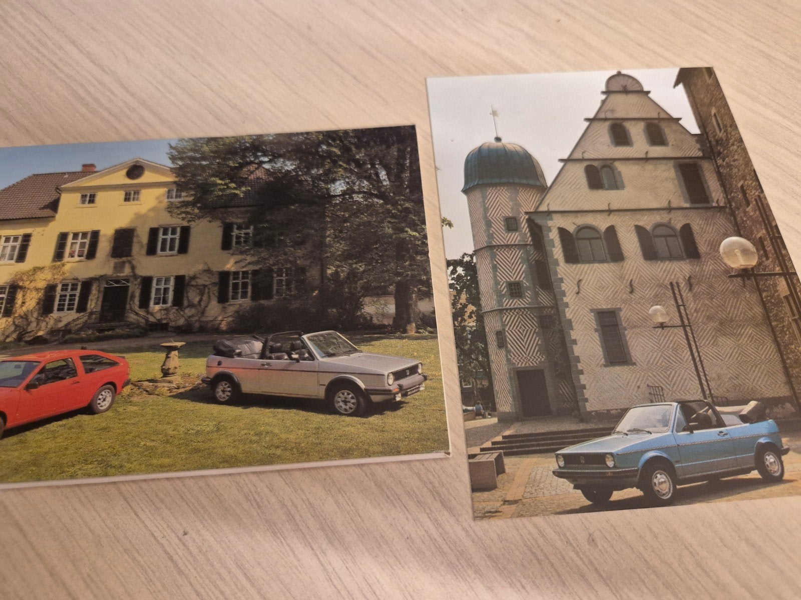 oude kaart Karmann Volkswagen Golf cabriolet Scirocco omhoes, Ophalen of Verzenden, Zo goed als nieuw, Volkswagen