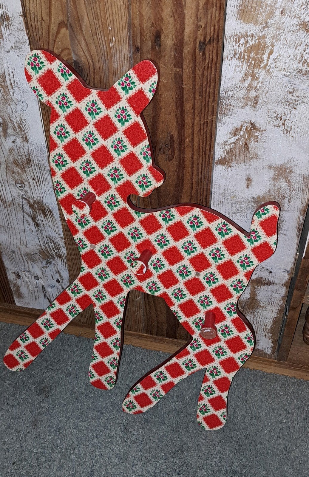 Vintage Kinder Kapstokje Hert - Retro Design, Gebruikt, Onbekend, Ophalen of Verzenden, Onbekend