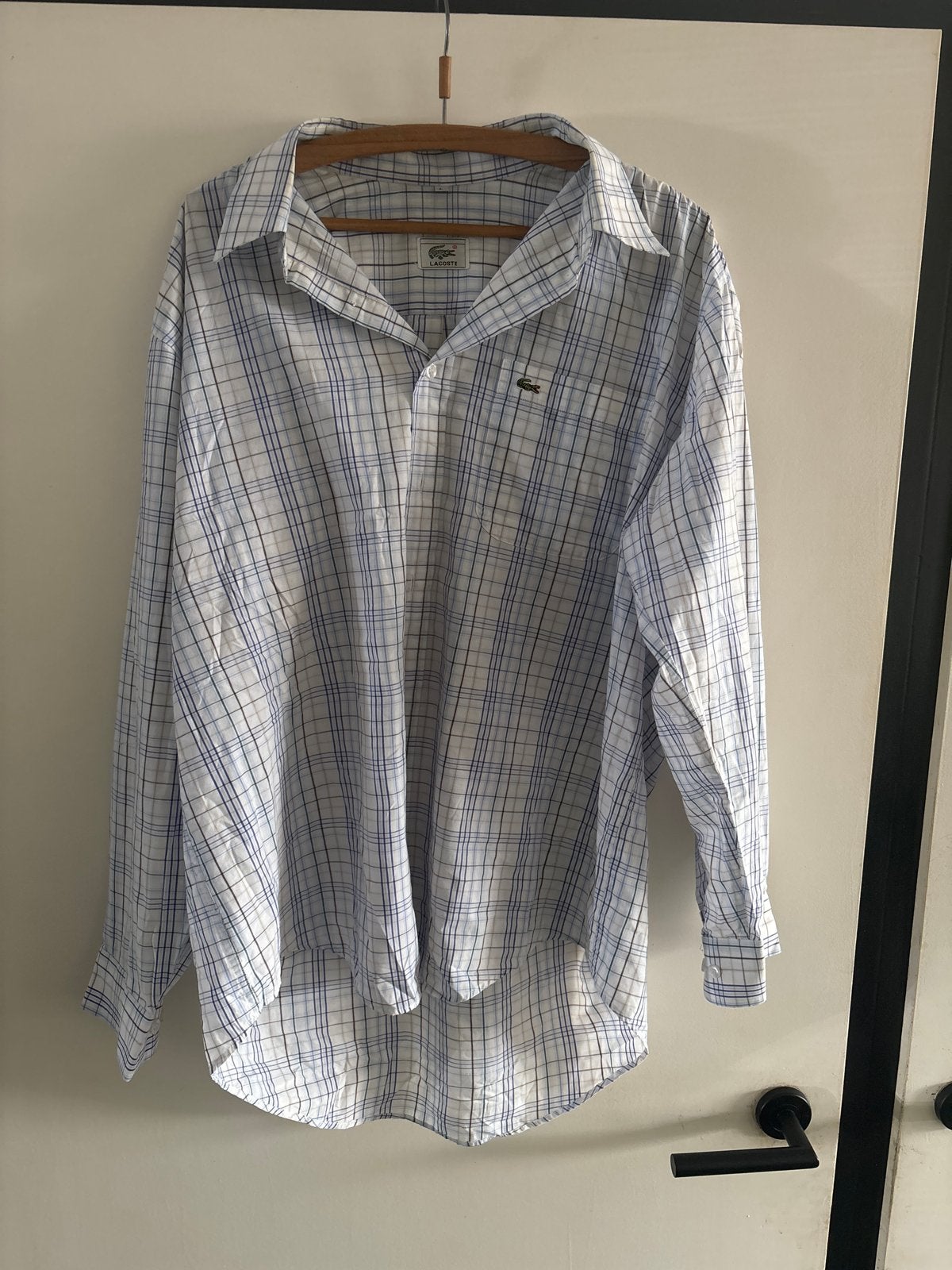 Lacoste overhemd maat L (valt als XXL), Kleding | Heren, Overhemden, Ophalen of Verzenden, Zo goed als nieuw, Wit, Overige halswijdtes