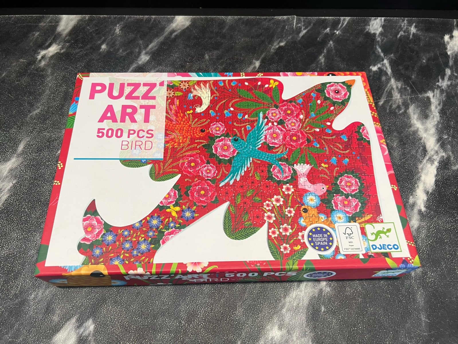 Djeco Art puzzel 500 stukjes Vogel, Hobby en Vrije tijd, Denksport en Puzzels, Ophalen of Verzenden, 500 t/m 1500 stukjes, Zo goed als nieuw