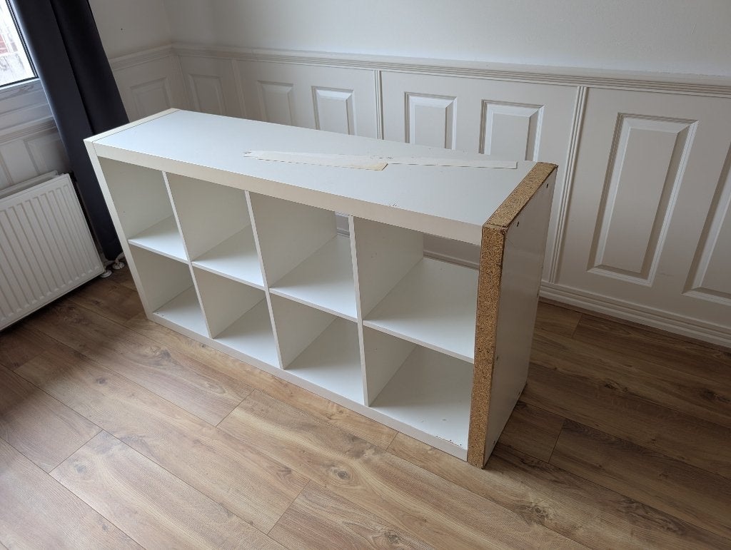 Witte Kallax/Expedit kast met 10 vakken, Huis en Inrichting, Kasten | Boekenkasten, Ophalen, Met plank(en), Gebruikt, Modern, Functioneel