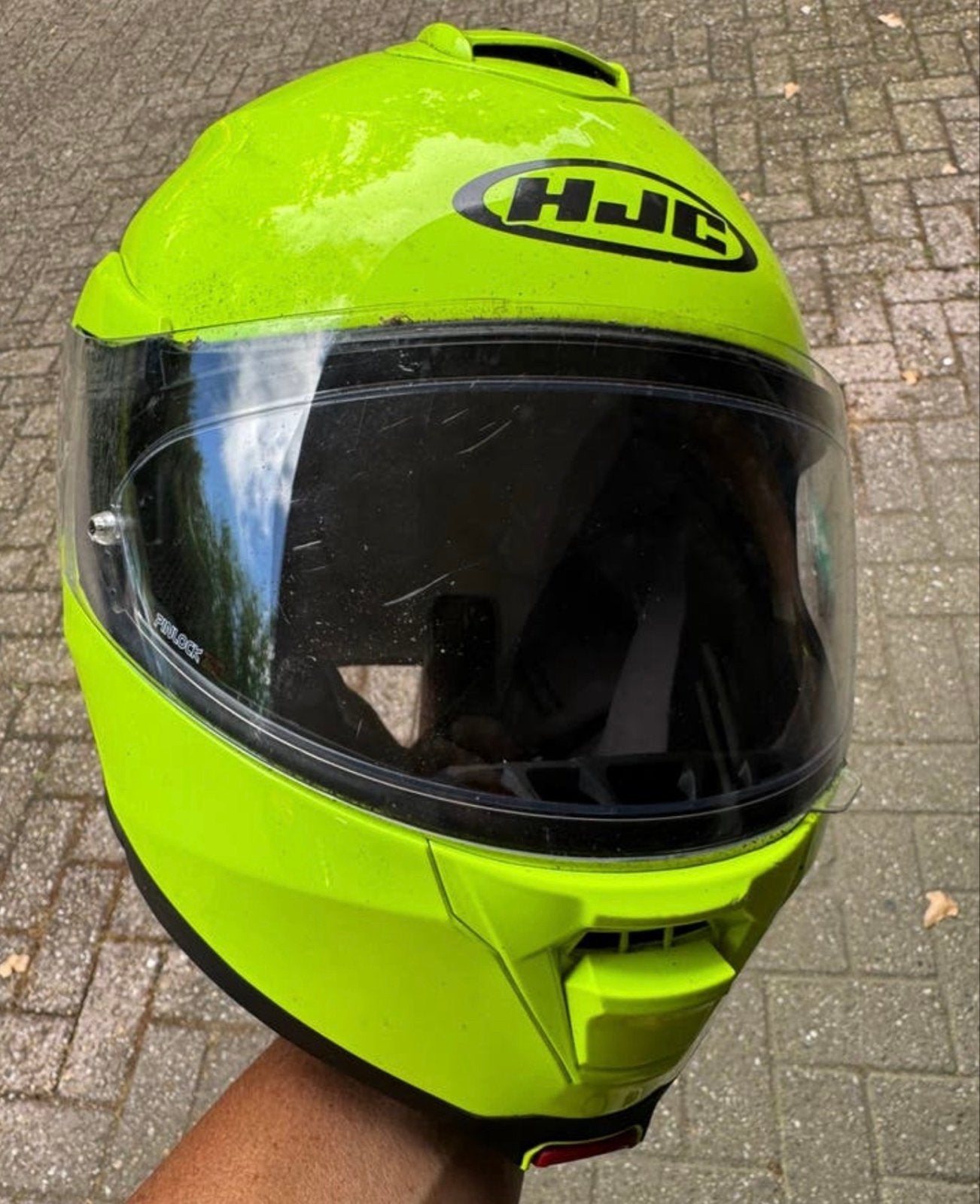 HJC IS-MAX II Systeemhelm met Intercom - Schadevrij!, Motoren, Ophalen, Systeemhelm, Heren, HJC