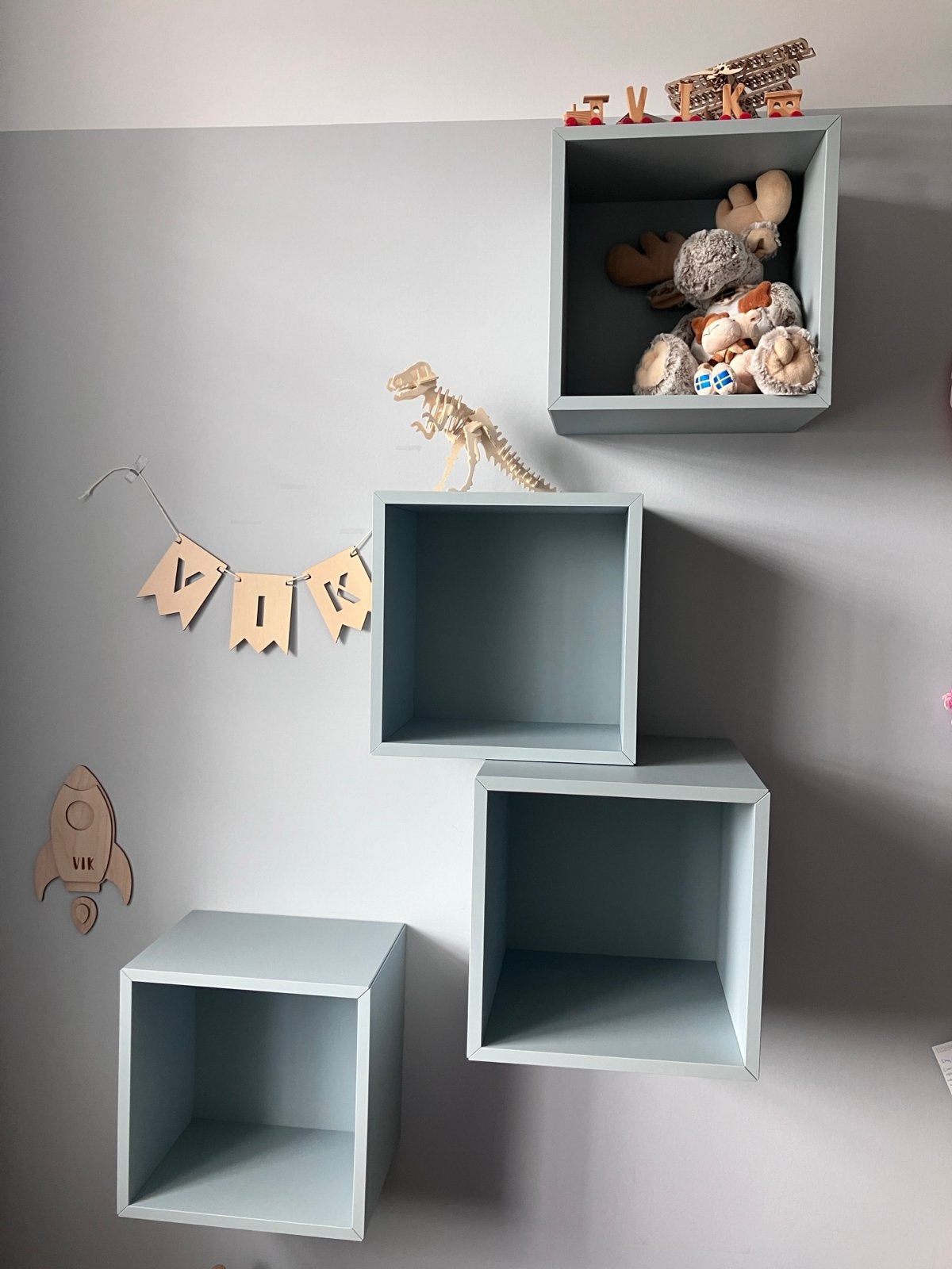 IKEA Wandkubussen (4 stuks) met ophangsysteem, Ophalen, Zo goed als nieuw