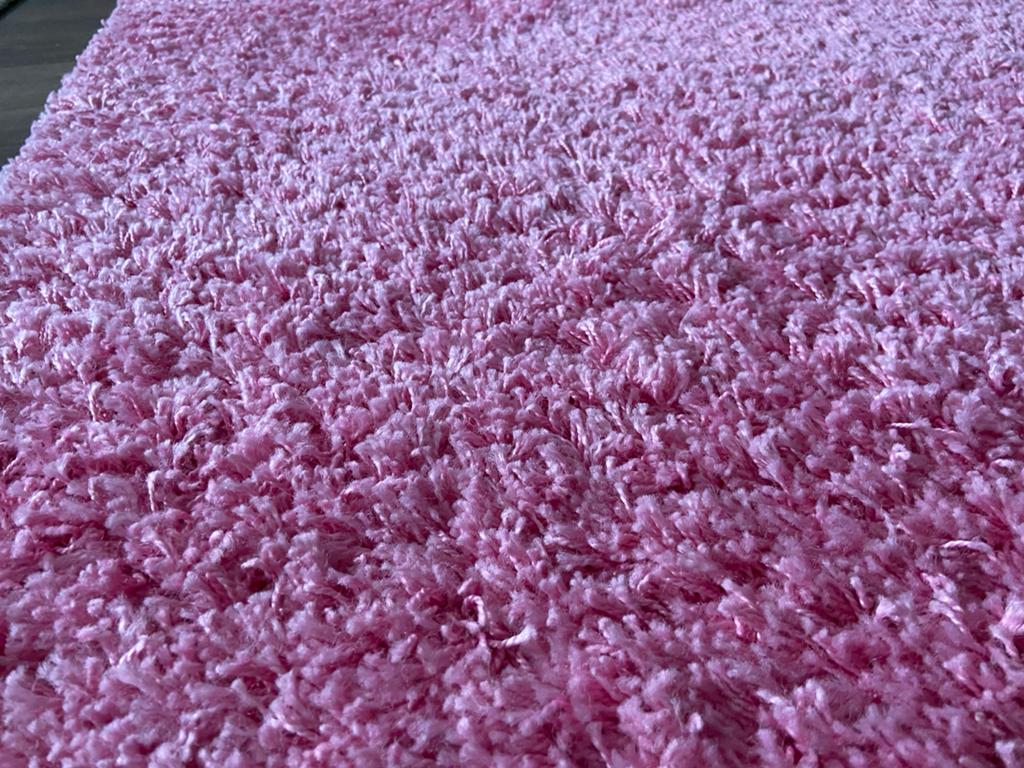 Roze IKEA Hampen hoogpolig vloerkleed (133x195 cm), Ophalen of Verzenden, Zo goed als nieuw, 150 tot 200 cm, Rechthoekig