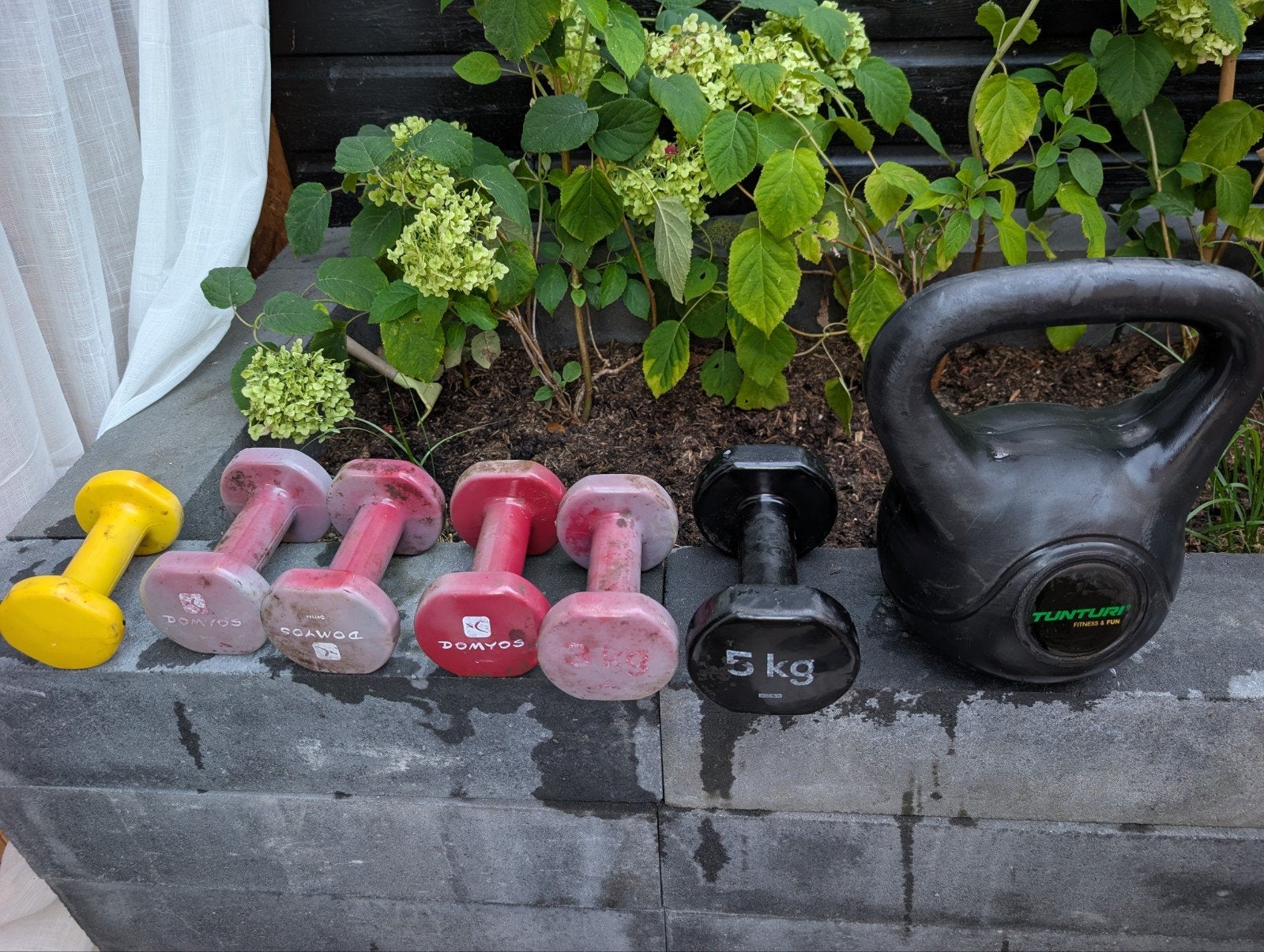 Dumbbells & Kettlebell – Domyos / Tunturi – Complete set, Ophalen, Gebruikt, Dumbbell